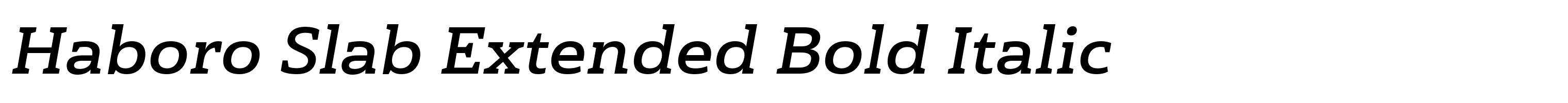 Haboro Slab Extended Bold Italic